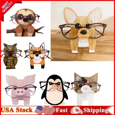 Animal Eyeglasses Holder Display Rack Sunglasses Wooden Stand Glasses Display
