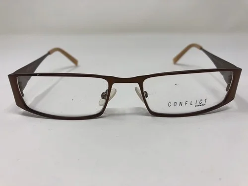 Conflict Eyewear Eyeglasses Frame Night Owl Brown 52-17-135 Metal Adult ZB61