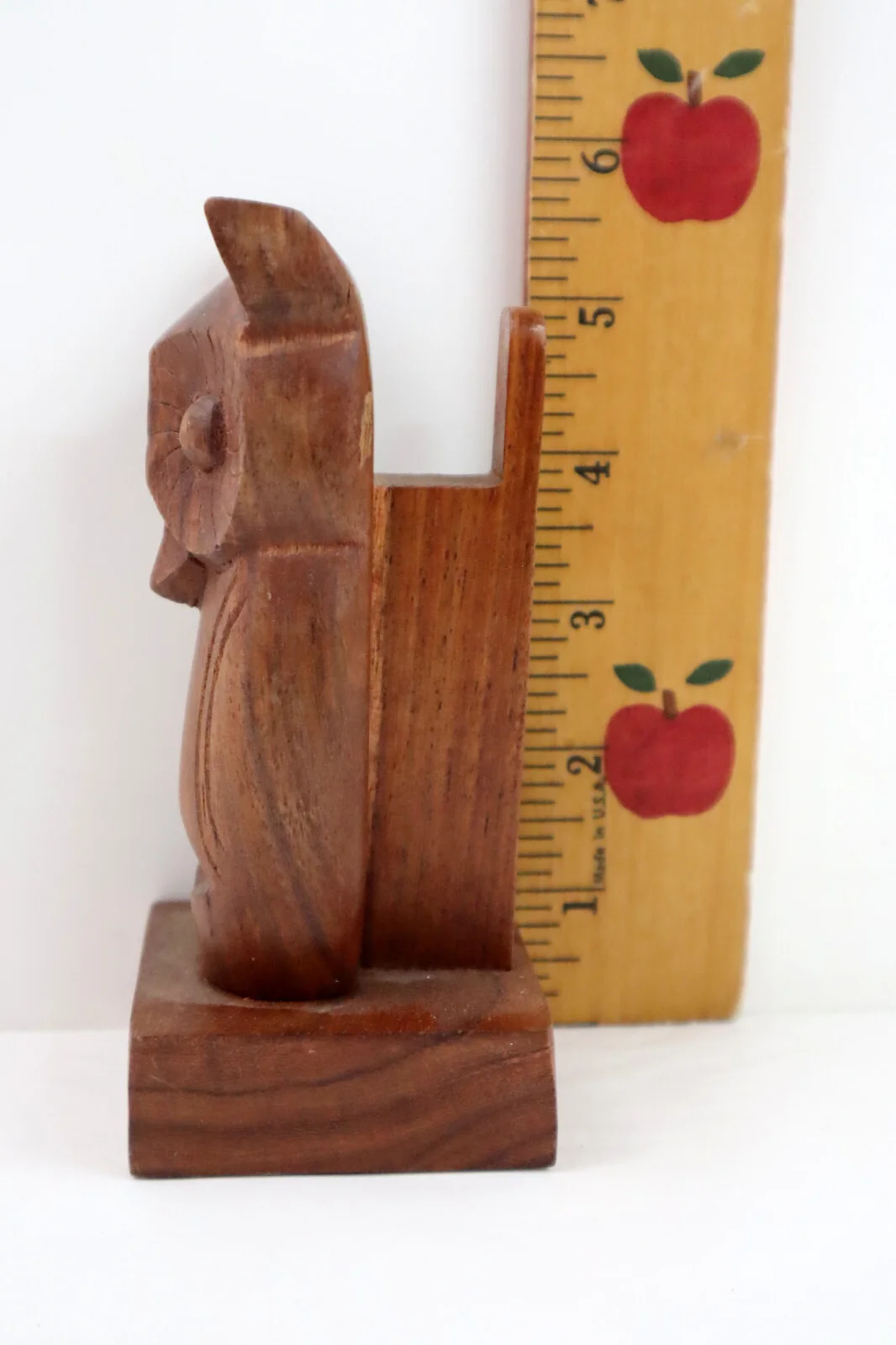Eyeglasses Holder by Ten Thousand Villages Carved Wood Wise Owl Stand 2