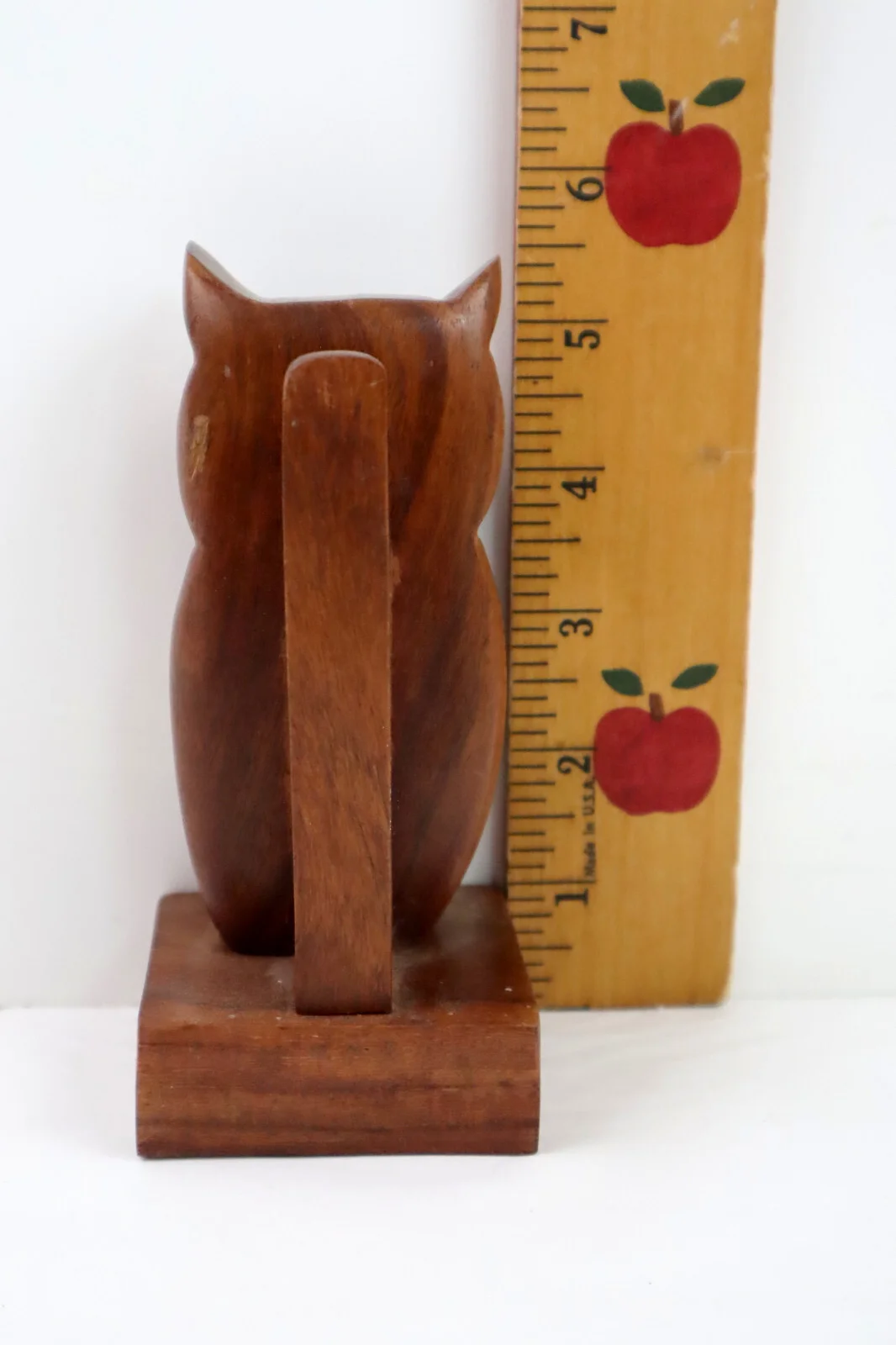 Eyeglasses Holder by Ten Thousand Villages Carved Wood Wise Owl Stand 3