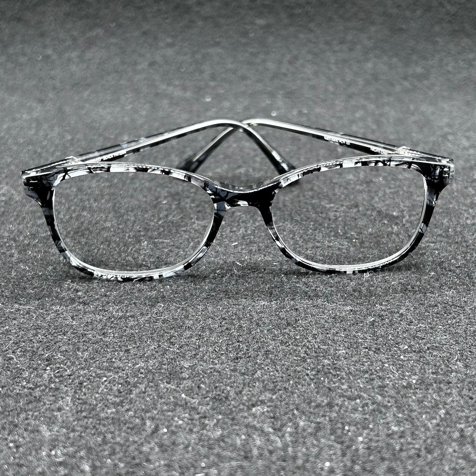 Karen Kane Night Owl Eyeglasses Frame Black Pattern Bling Flex 49-16-135 EUC 2