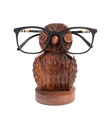 Matr Boomie Owl Wood Eyeglasses Sunglasses Holder BOHO Forest Rosewood