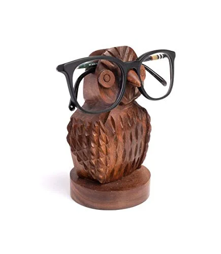 Matr Boomie Owl Wood Eyeglasses Sunglasses Holder BOHO Forest Rosewood 3