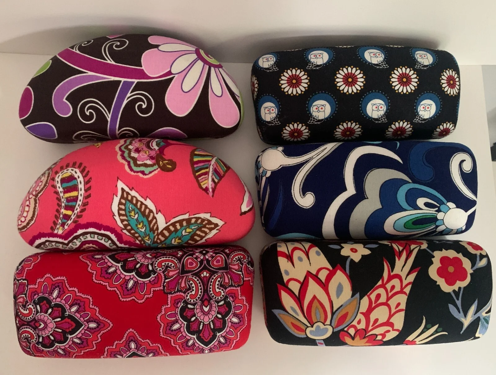 NEW no tag Vera Bradley Hard Sunglass Eyeglass Clamshell Case Vintage Patterns