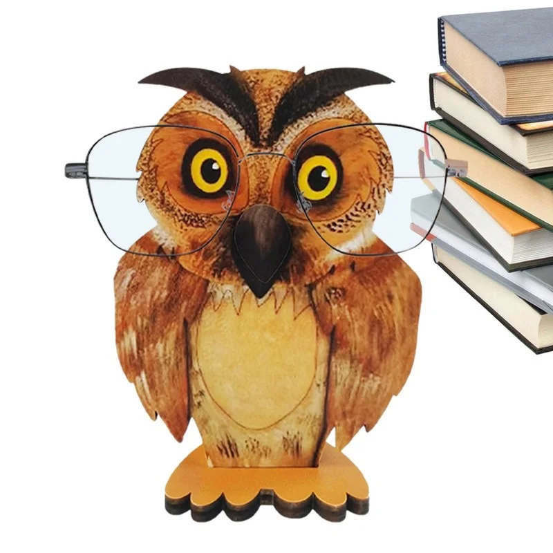 Owl Eyeglasses Holder Wooden Eye Glasses Display Stand Animal Sunglasses Holder